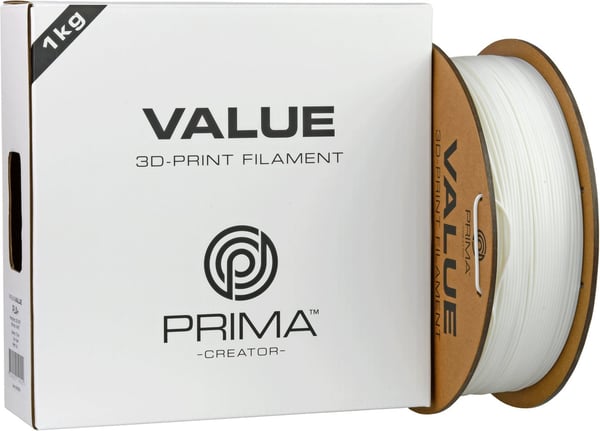 PrimaValue PLA+ filament 3D-printer, 1.75 mm, hvid