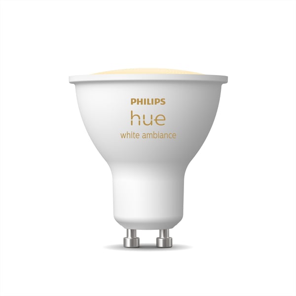 Philips Hue LED-smartpære, BT, White ambiance, GU10, 4,2 W, 1-pack