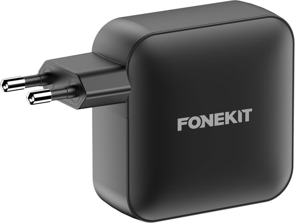 FoneKit GaN PD 165W nätadapter, USB-A + 3 x USB-C, svart