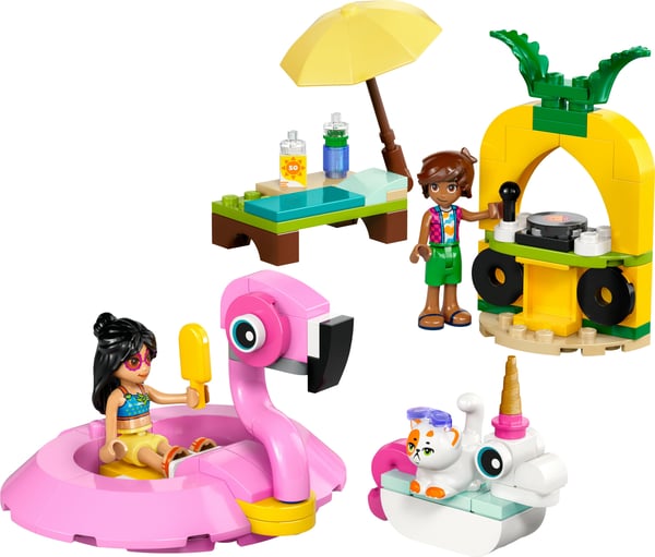 LEGO Friends 42658 - Poolparty – Enhörning och flamingo