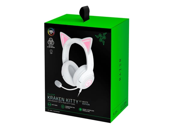 Razer Kraken Kitty V2 gaming-headset, vit