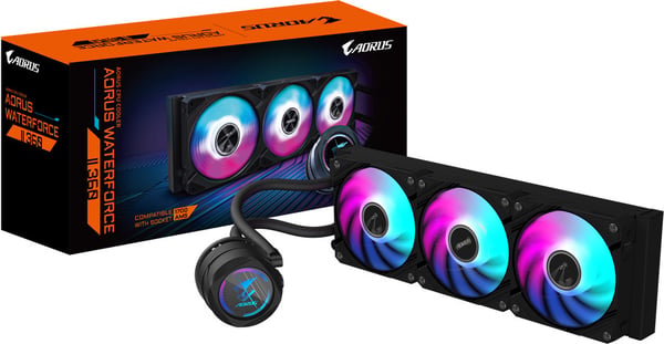 Gigabyte AORUS WATERFORCE II 360 vätskekylningssystem, svart