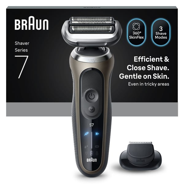 Braun Series 7, 72-C1200S Wet&Dry -rakapparat med skäggtrimmertillbehör