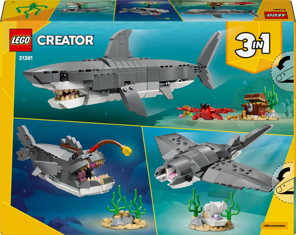 LEGO Creator 31381 Vild haj och skattkista 3-i-1