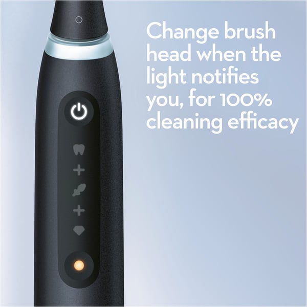Oral-B iO 5 Black & White -el-tandbørste, dobbeltkrop, sort/hvid