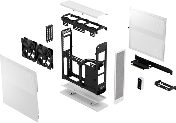 Fractal Design Ridge Mini-ITX-chassi, vit