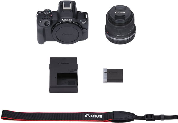 Canon EOS R50 -systemkamera + 18-45 mm objektiv