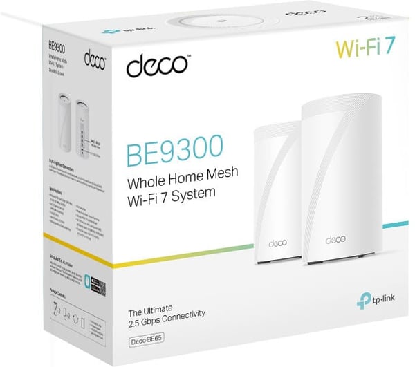 TP-LINK Deco BE65 Tri-band WiFi 7 Mesh-system, 2-pack