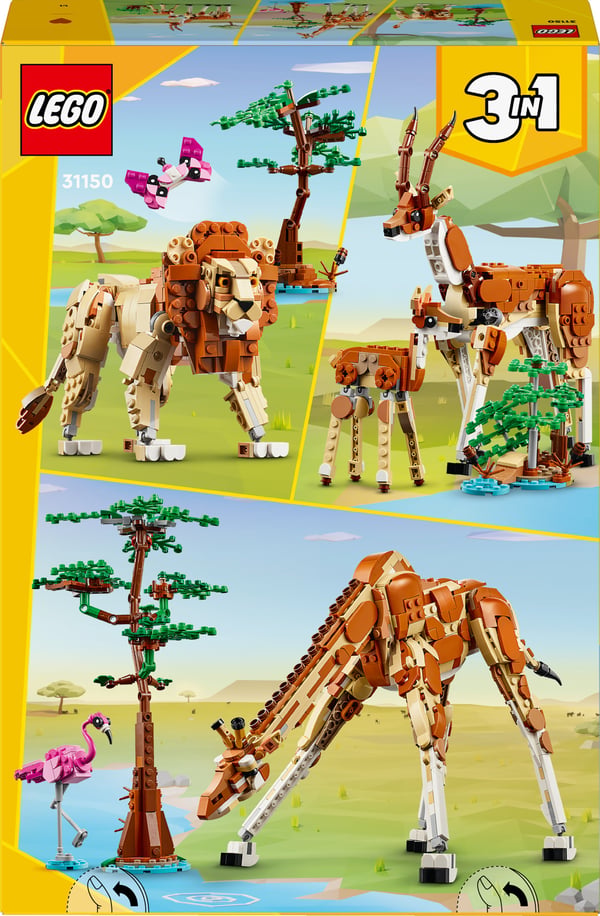 LEGO Creator Vilda safaridjur 3-i-1-set 31150