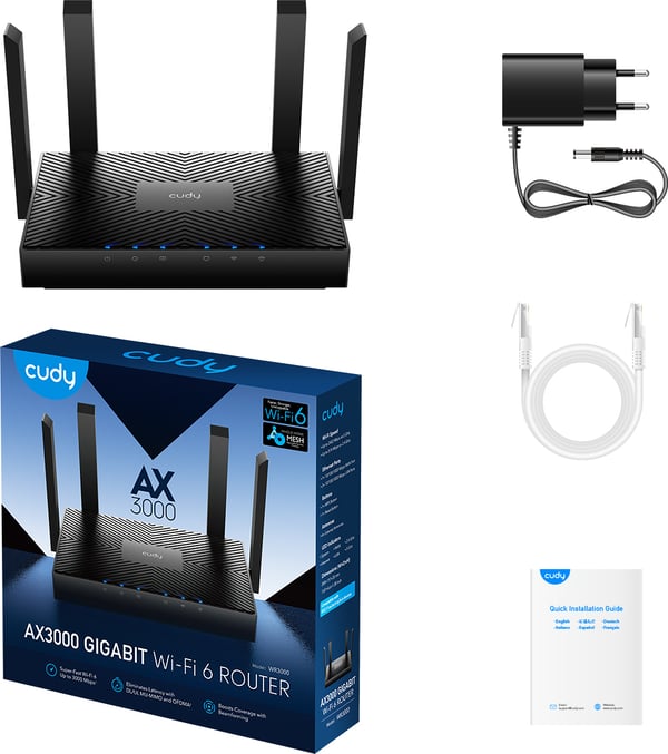 Cudy WR3000 Dual Band -WiFi 6 Mesh-router