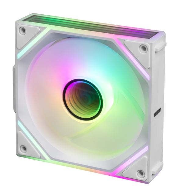 Blackstorm Luna MAG-INF ARGB PWM Reverse fläkt, vit, 120 mm