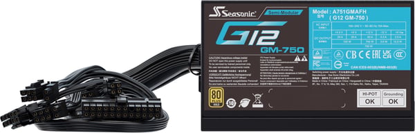 Seasonic FOCUS GM-750 ATX-netværksaggregat, sort, 750 W