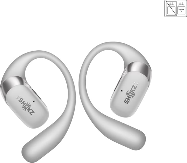 SHOKZ OpenFit 2+ trådlösa öronskåpshörlurar, grå