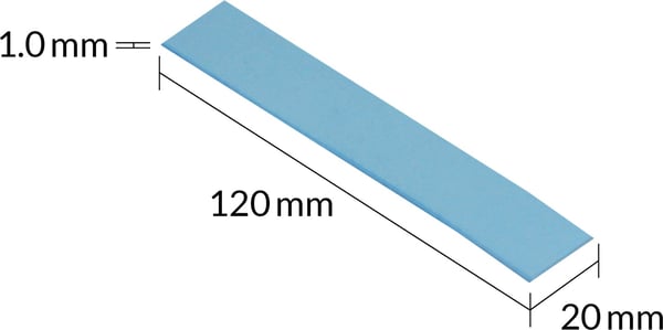 ARCTIC TP-3 värmedyna, 120 x 20 mm, 1,0 mm, 4 st