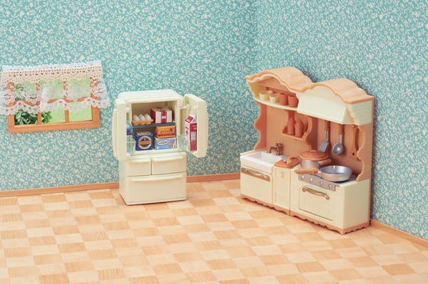 Sylvanian Families - Bondegårdskøkken med køleskab