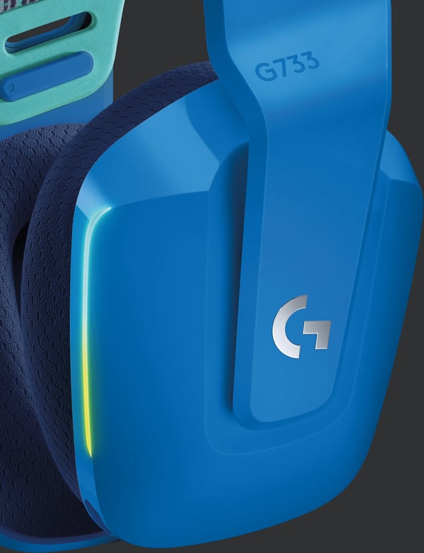 Logitech G733 Lightspeed -trådlösa spelhörlurar, blå