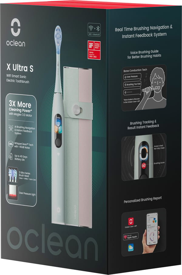 Oclean X Ultra S -elektrisk tandbørste, grøn