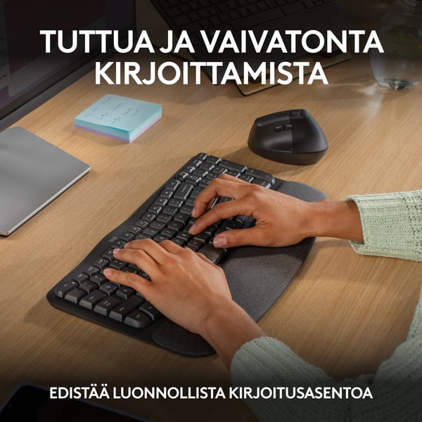 Logitech Wave Keys - trådlöst tangentbord, grafit