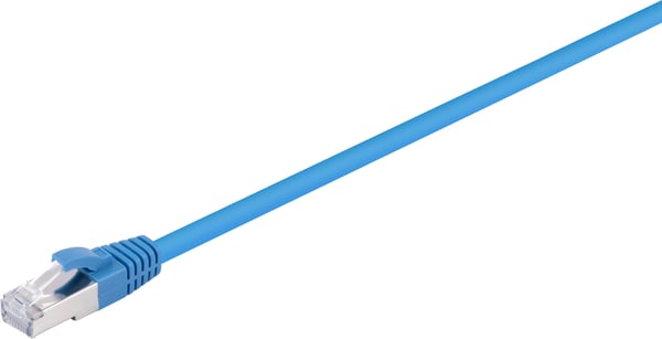 Fuj:tech CAT6A S/FTP nätverkskabel, 0.5 m, blå
