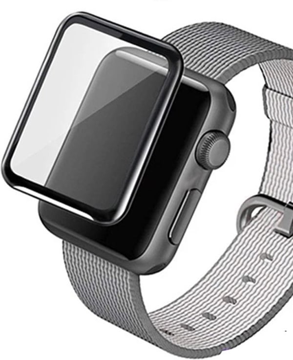Wave 3D PMMA skärmskydd, Apple Watch 46mm, svart ram