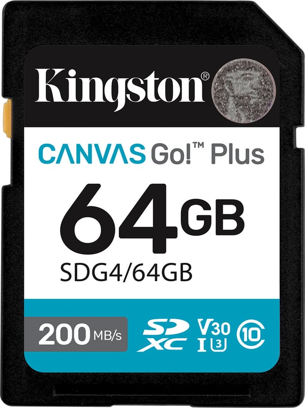 Kingston 64 GB SDXC Canvas Go Plus Gen4 minneskort