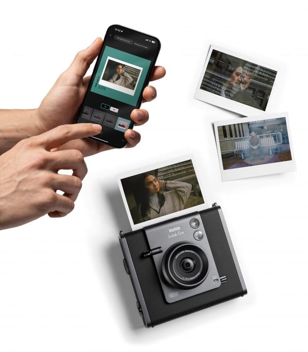 Fujifilm Instax Wide Evo snabbkamera, svart