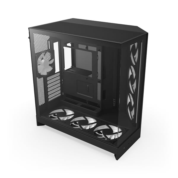 NZXT H9 Flow RGB+ (2025) ATX-chassi, svart