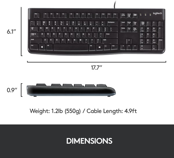 Logitech MK120 -tastatur og mus