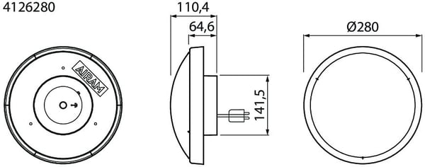 Airam Zeo Duo 280 - loftslysekrone, 850 lm, 12 W, med udskiftelig lysfarve