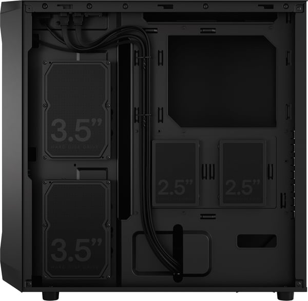 Fractal Design Focus 2 Svart Solid ATX-chassi, svart