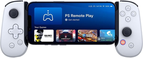 Backbone One til iPhone PlayStation Edition spilcontroller, hvid, PC / PlayStation / Xbox