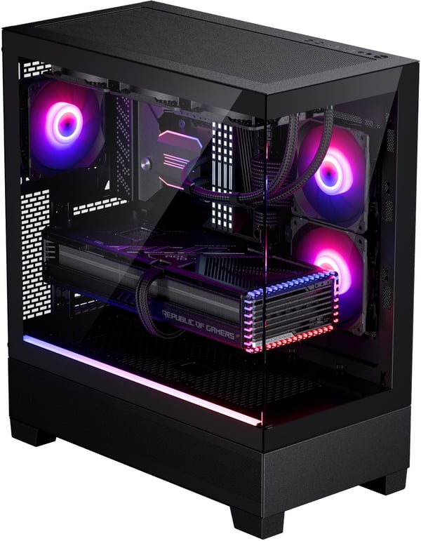 Phanteks XT View Mid Tower -ATX-chassis med vindue, sort
