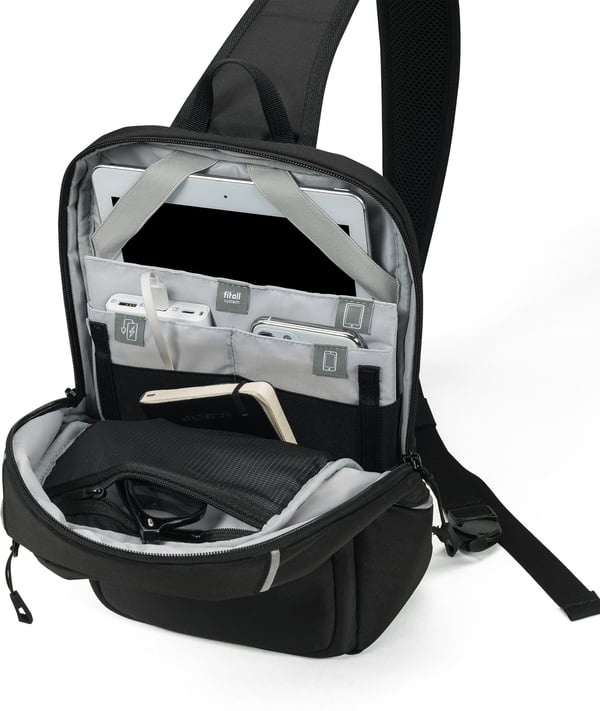 Dicota Sling Bag Reflective -axelväska, svart