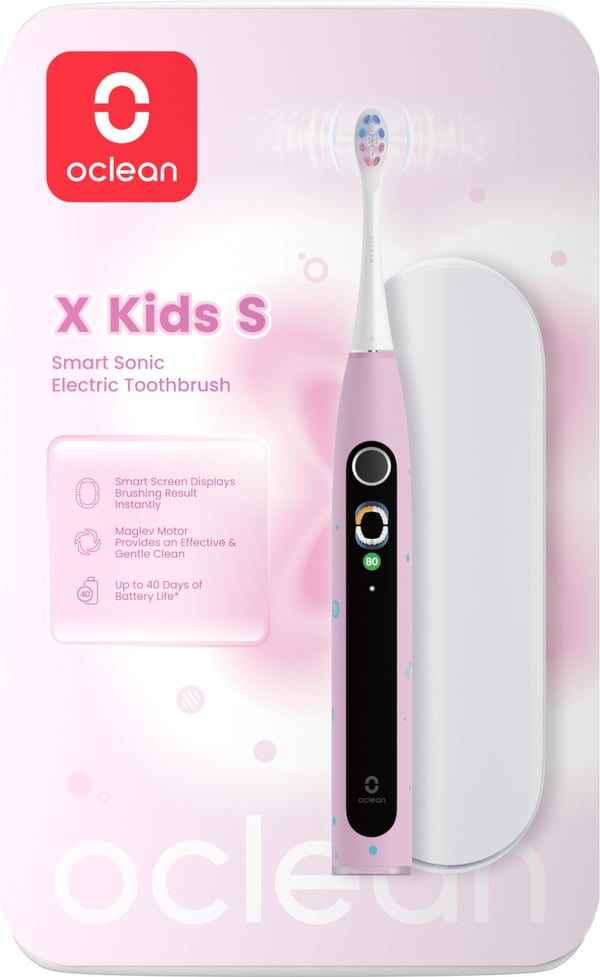 Oclean X Kids S elektrisk tandborste, rosa