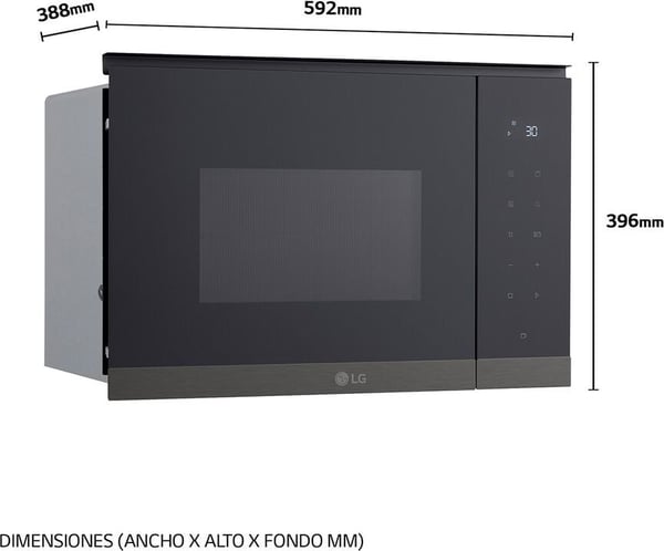 LG MG7Z2593B mikrovågsugn, svart