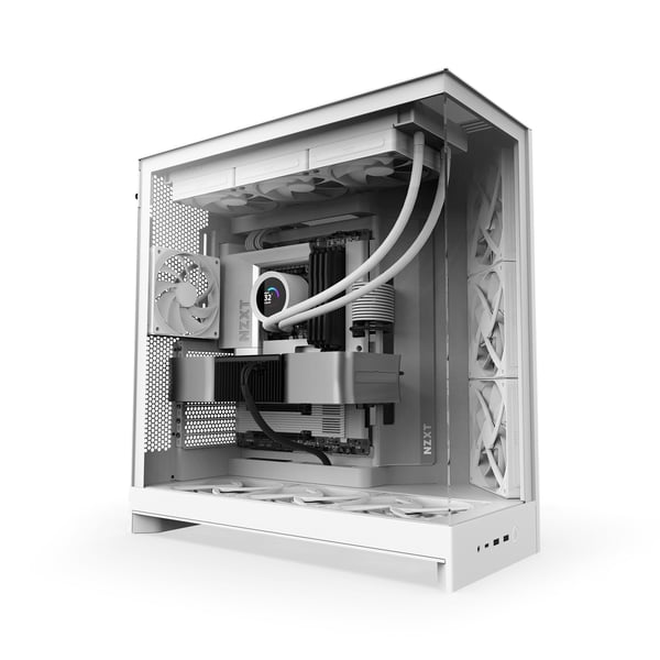 NZXT H9 Flow (2025) ATX-chassi, vitt