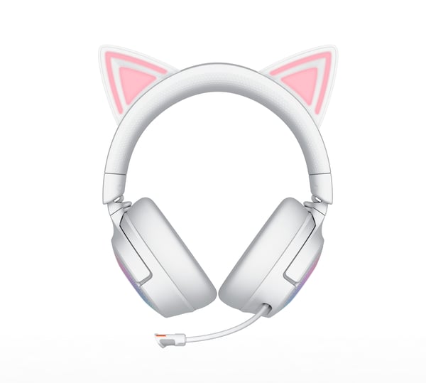 Razer Kraken Kitty V3 Pro spelhörlurar, vit