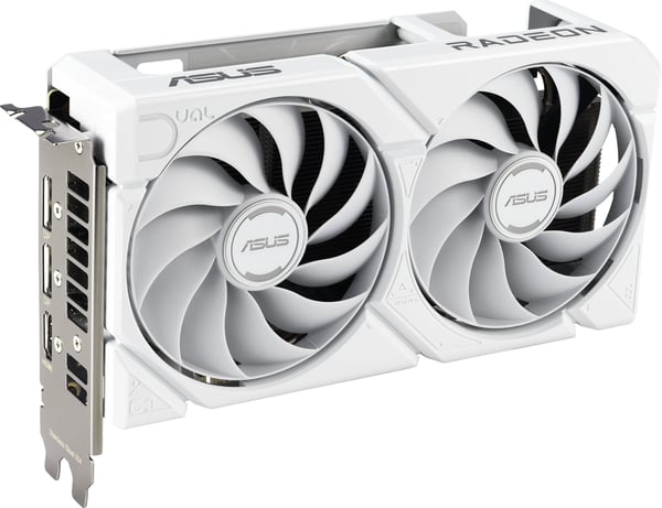 ASUS Dual Radeon RX 9060 XT 16 GB Vit Edition grafikkort