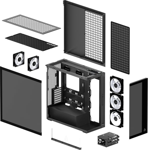 ARCTIC Xtender E-ATX-chassi, svart