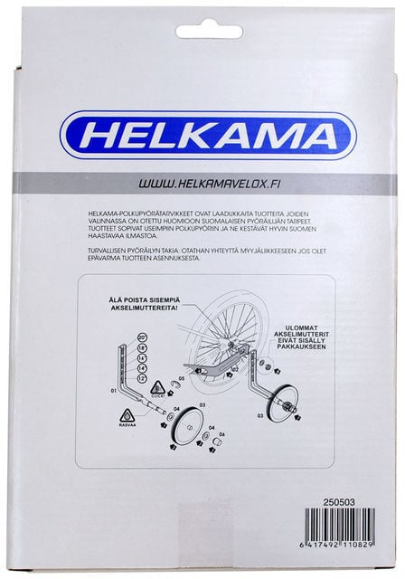 Helkama stödhjul för 12-20" däck