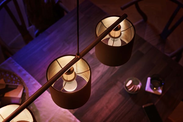 Philips Hue - LED-smartlampe, BT, White, E14, 470 lm, reklamelampe rund, 2 stk pakning