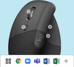 Logitech Lift -mus, sort, venstrehåndet