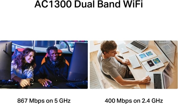 Mercusys AC1300 Högförstärkt Dual-Band WiFi-adapter