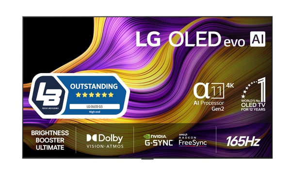 LG 77'' OLED evo G5 – 4K TV med väggfäste