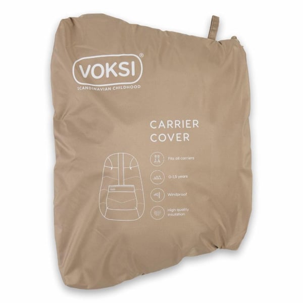 Voksi Carrier Cover babyskydd till bärsele, Dark Sand