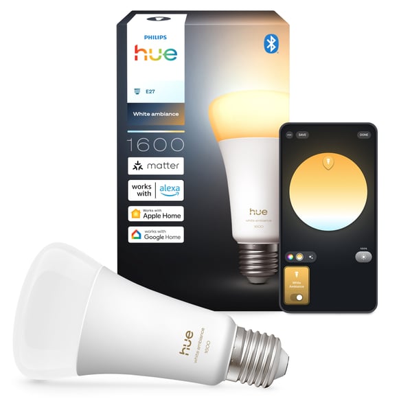 Philips Hue LED-smartlampa, White ambiance, E27, 1600 lm