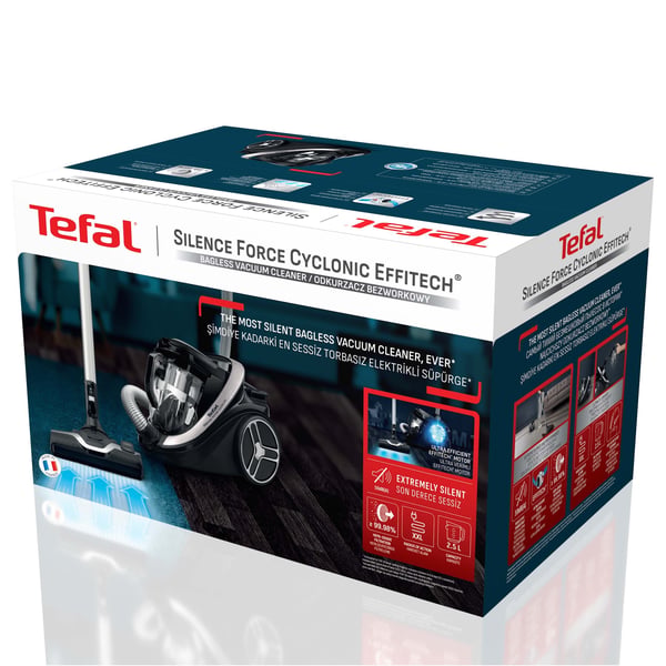 Tefal Silence Force Cyclonic Total Clean dammsugare, påslös, svart