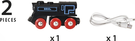 BRIO World 33599 - Genopladelig tog med USB-kabel