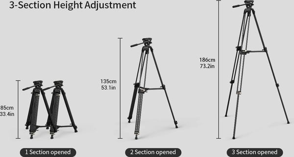 SmallRig 3751 Heavy-Duty Fluid Head Tripod AD-01 -videostativ