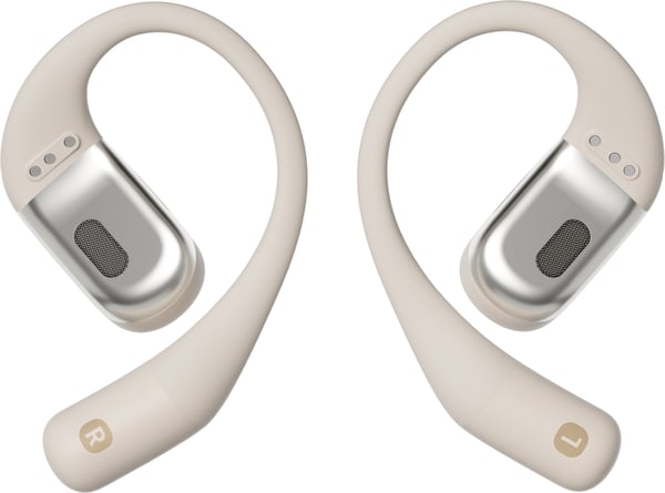 Shokz OpenFit trådløse høretelefoner, beige